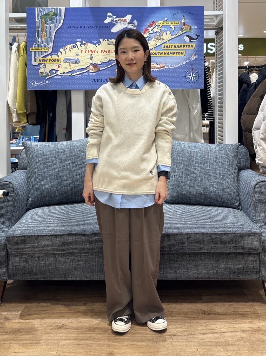 risaさんの「Dessin｜【撥水・2WAY】ミュラーダウンコートミドル丈」を使ったコーディネート