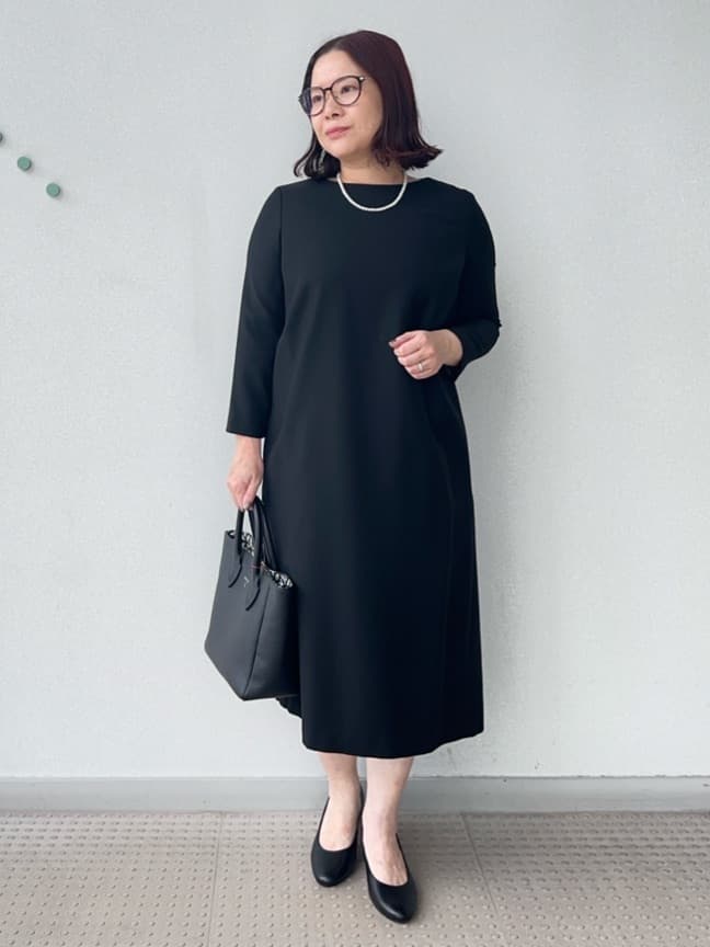 Asamiさんの「DRESSTERIOR｜【セットアップ可】ブラックフォーマルワンピース」を使ったコーディネート