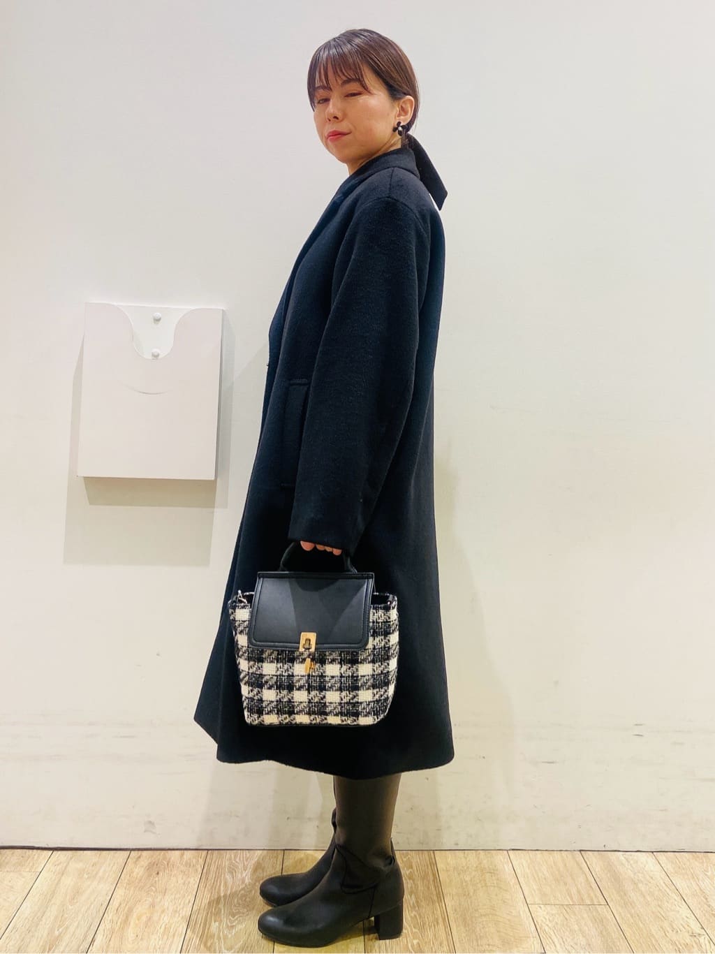 YUKOさんの「index｜カシミヤブレンドウールチェスターコート」を使ったコーディネート