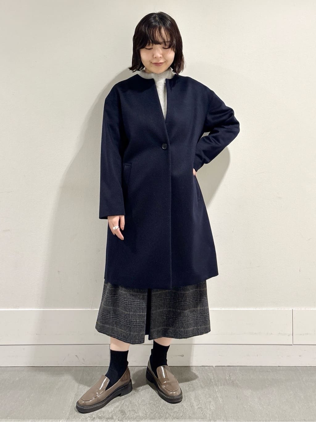 モエカさんの「UNTITLED｜【大人な品格/ふわふわニット】フォックスカシミヤ コクーンニット」を使ったコーディネート