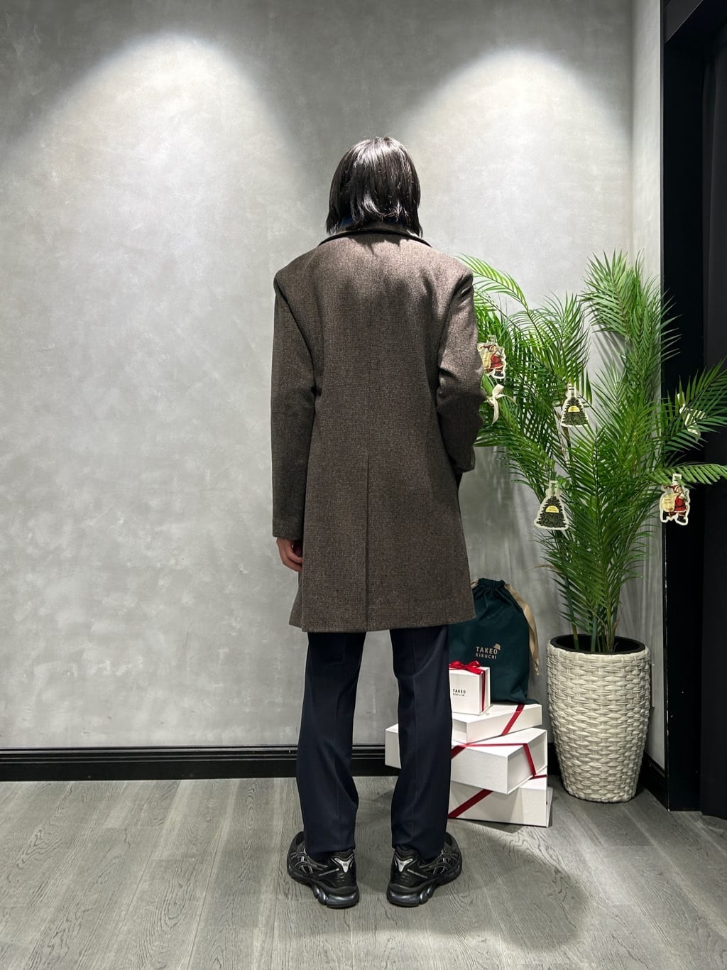 ruiさんの「TAKEO KIKUCHI｜ランダム チェック ジャカード ニット」を使ったコーディネート