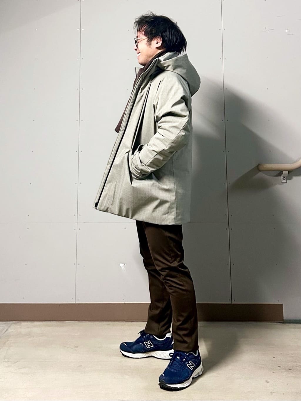 KENJI Iさんの「THE SHOP TK｜【軽くて、暖かい】SORONA／ソロナ 中綿ブルゾン 防風/軽量/洗濯機OK/フード脱着可」を使ったコーディネート