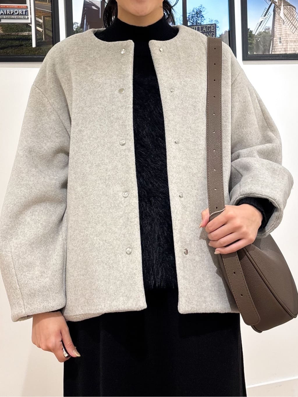 Ririkaさんの「Dessin｜【2点セット・洗える】シャギーベストニットワンピース」を使ったコーディネート