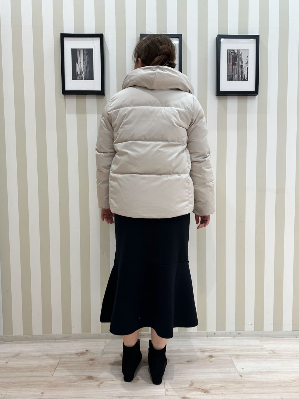 みさぼうさんの「SHOO･LA･RUE｜【撥水/洗える】ショートフーディーダウン」を使ったコーディネート