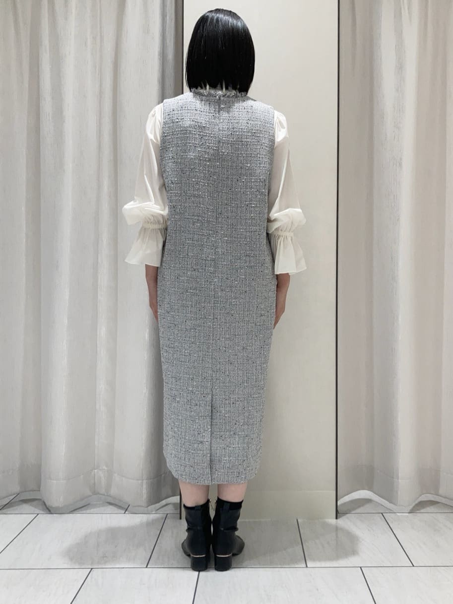 わたなべさんの「UNTITLED｜【洗える/細見え】ツイード ジャンパースカート」を使ったコーディネート