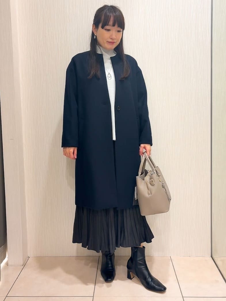 SAHOさんの「UNTITLED｜【8色展開/洗える】ウールカシミヤ ハイネックニット」を使ったコーディネート