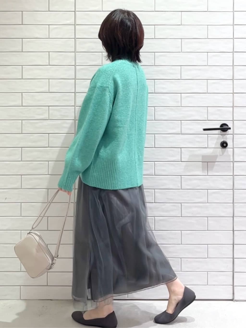しおりさんの「OPAQUE.CLIP｜ふわふわハイネックニット【洗濯機OK】」を使ったコーディネート