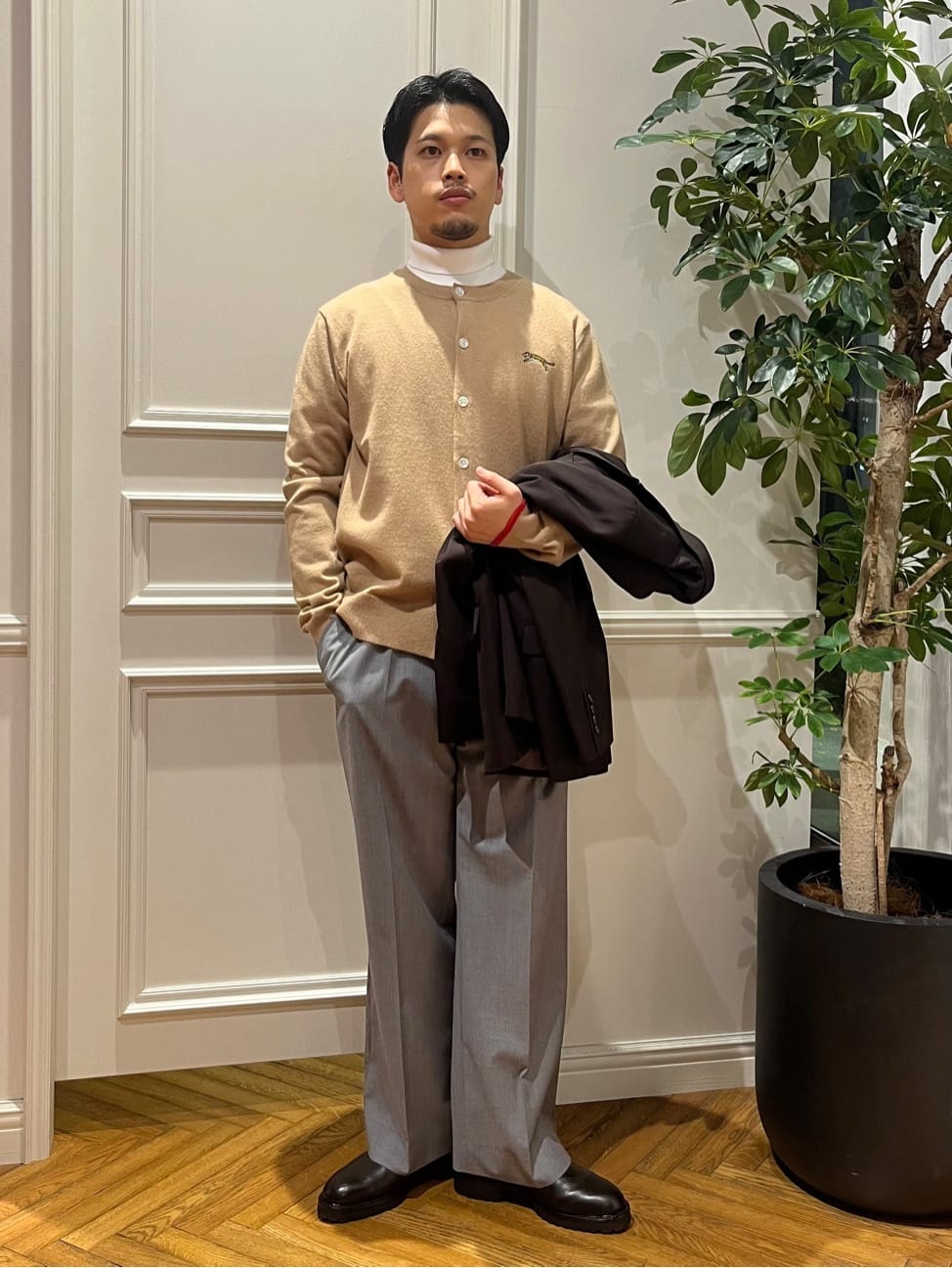 Tokuさんの「DRESSTERIOR｜【セットアップ可】ブラウンツイル ダブルジャケット」を使ったコーディネート