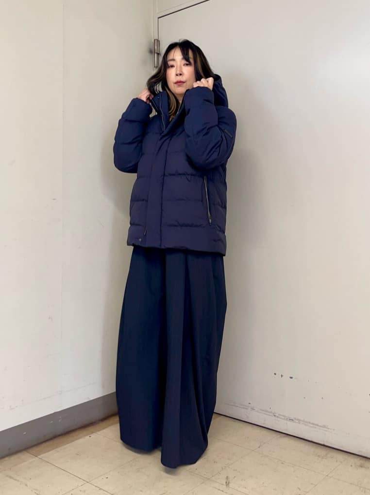 iwさんの「TAKEO KIKUCHI｜カラーコンビ ダウンブルゾン」を使ったコーディネート
