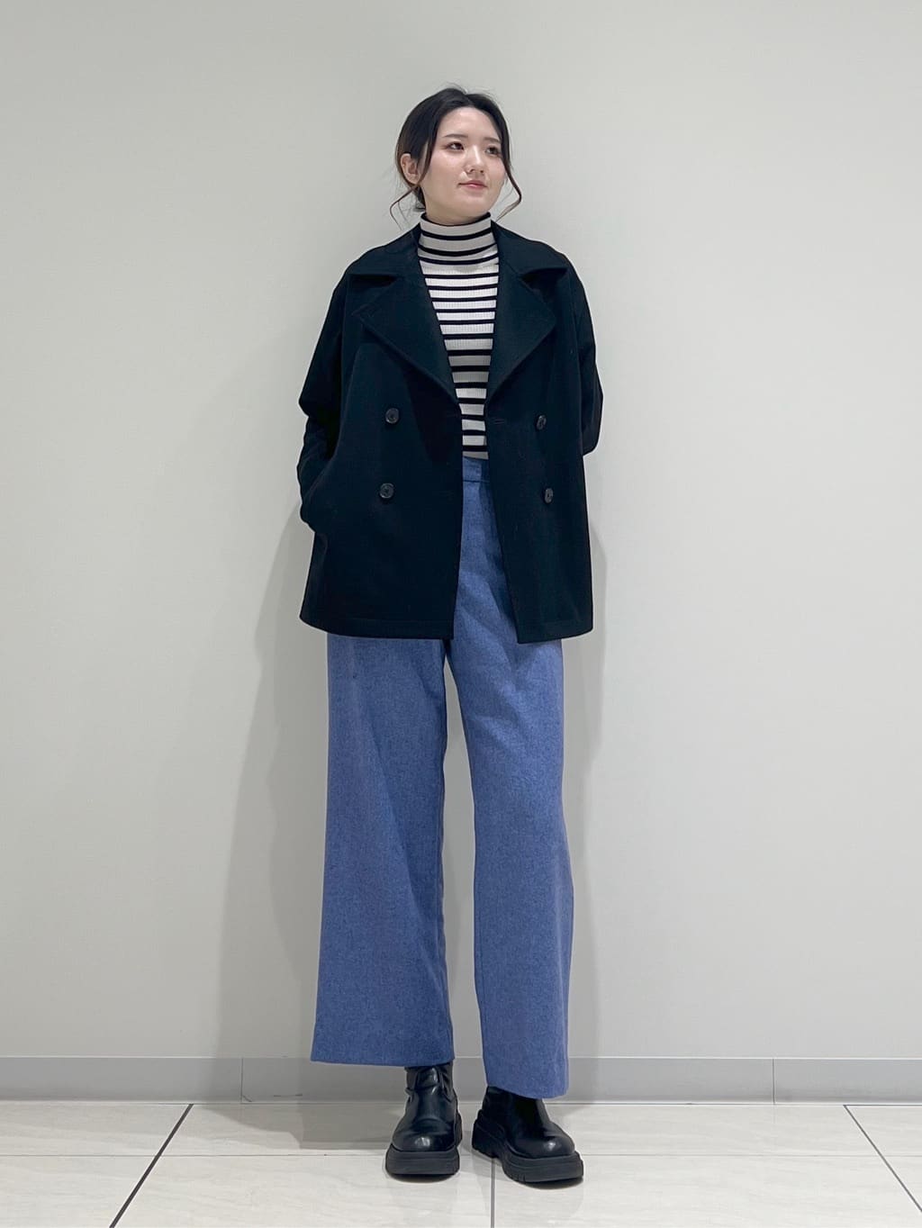 T.Kさんの「INDIVI｜【洗える／毛玉になりにくい】エクストラファインウール リブタートルニット」を使ったコーディネート