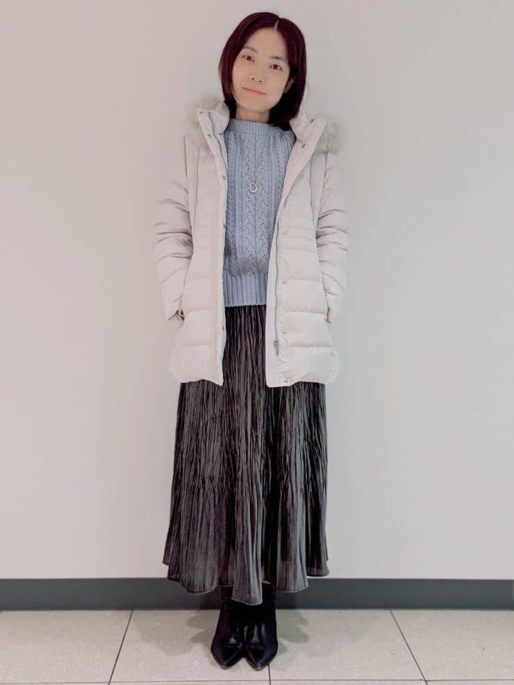 Ayaさんの「UNTITLED｜【はっ水機能/フード取り外し可】ミディダウンコート」を使ったコーディネート