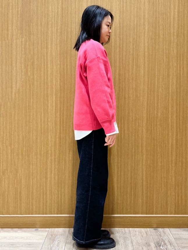 aさんの「OPAQUE.CLIP｜サイド編地切替ニットトップス／セットアップ対応【洗濯機OK】」を使ったコーディネート