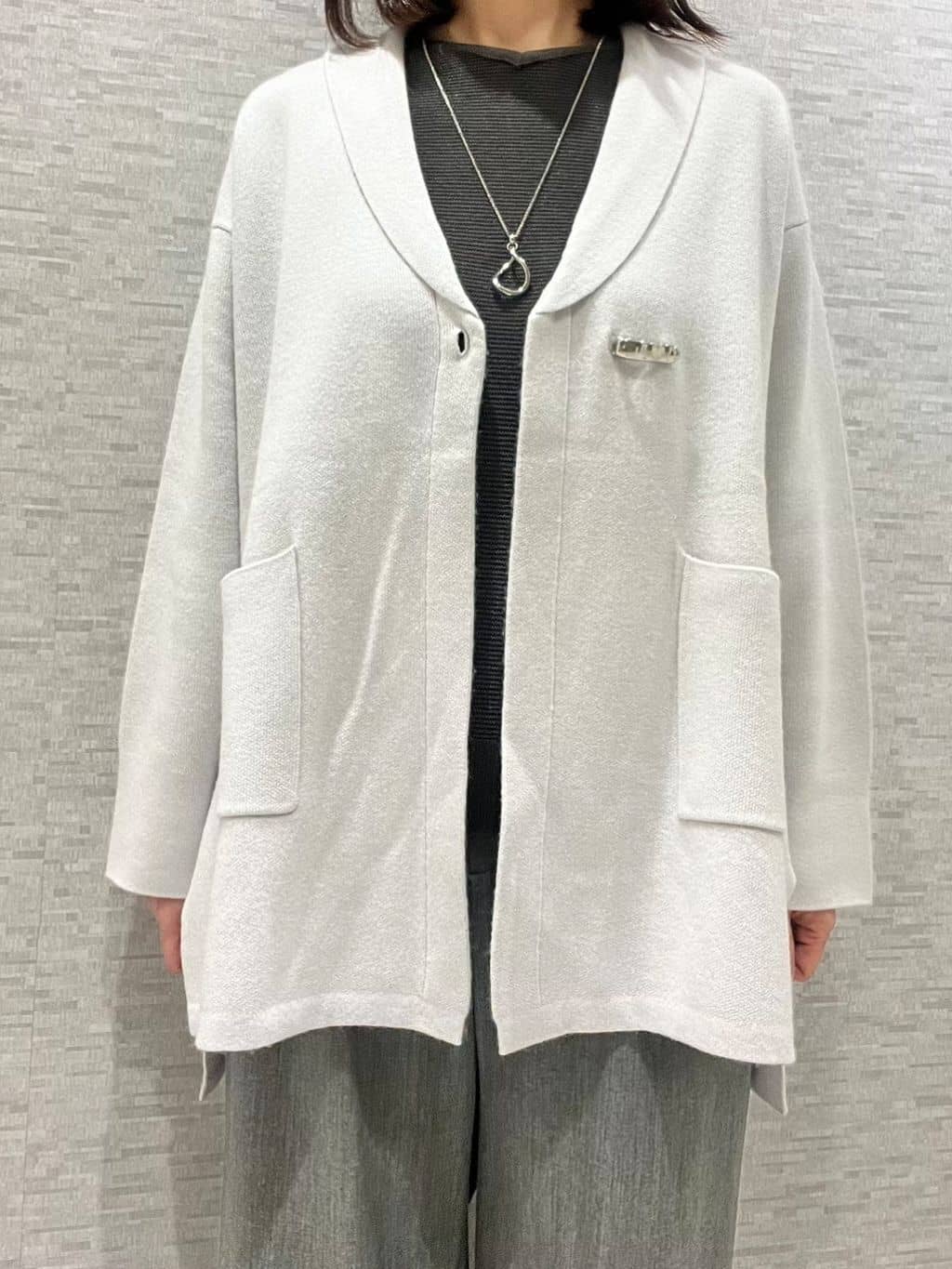 marikoさんの「Reflect｜【ライトアウター／気軽な羽織に◎】オフボディカーディガン」を使ったコーディネート