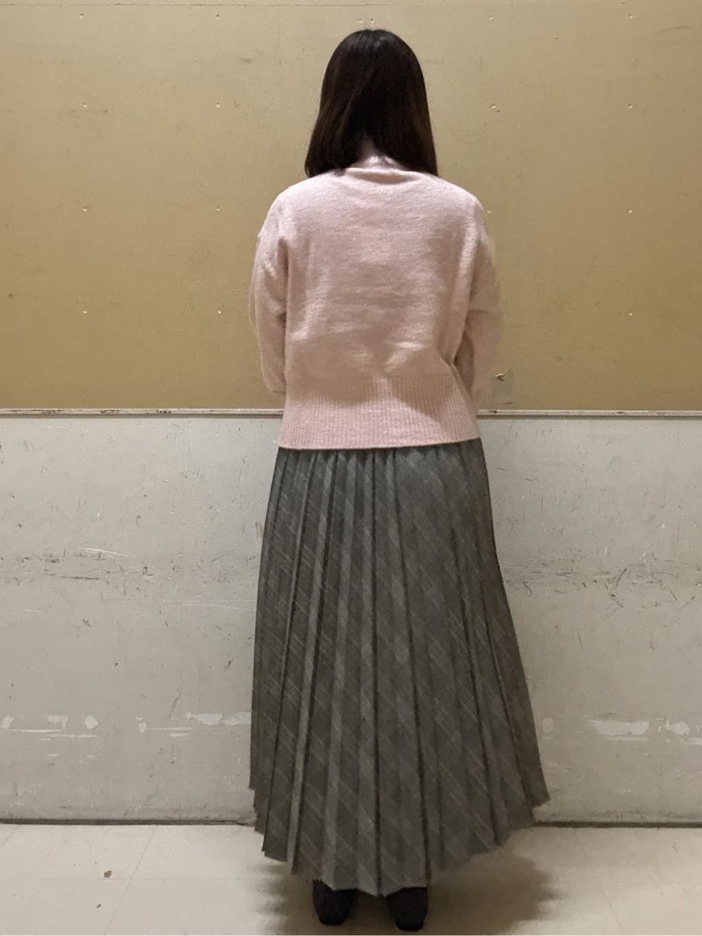 yumeさんの「OPAQUE.CLIP｜選べる2丈 ハイネックカラーミックスラメニット【洗濯機OK】」を使ったコーディネート