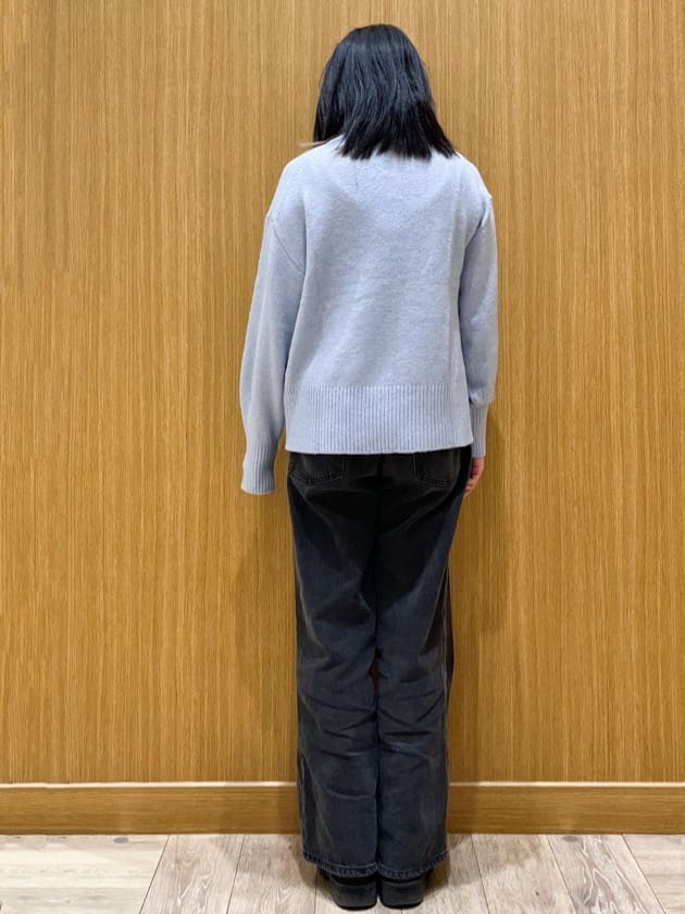 aさんの「OPAQUE.CLIP｜選べる2丈 ハイネックカラーミックスラメニット【洗濯機OK】」を使ったコーディネート