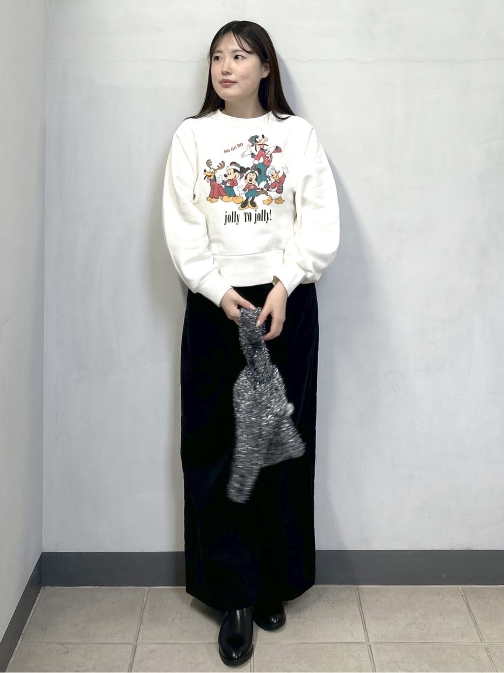 sayaさんの「OPAQUE.CLIP｜《Mickey Mouse》プリントアソートスウェット【洗濯機OK】」を使ったコーディネート