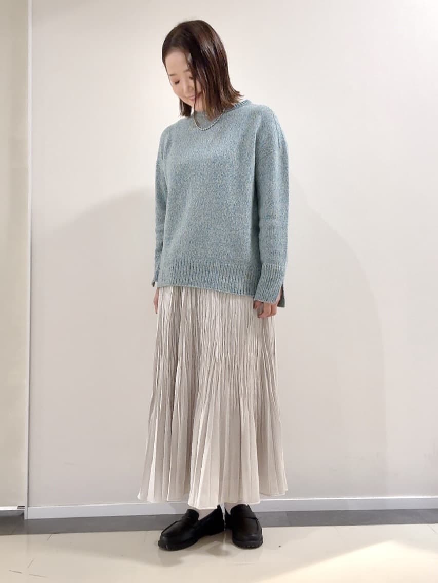 YUIさんの「UNTITLED｜【ゆったり】三つ杢カラーニット」を使ったコーディネート
