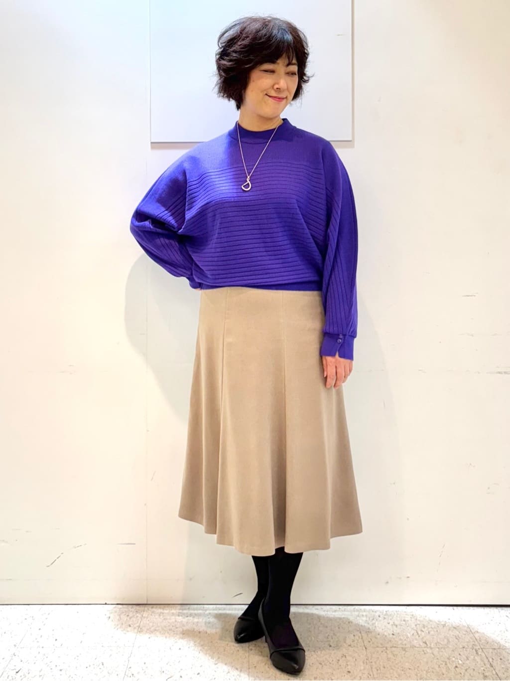 ヤスコさんの「Reflect｜【ゆったりシルエット】ジャージメルトンコクーンジャケット」を使ったコーディネート