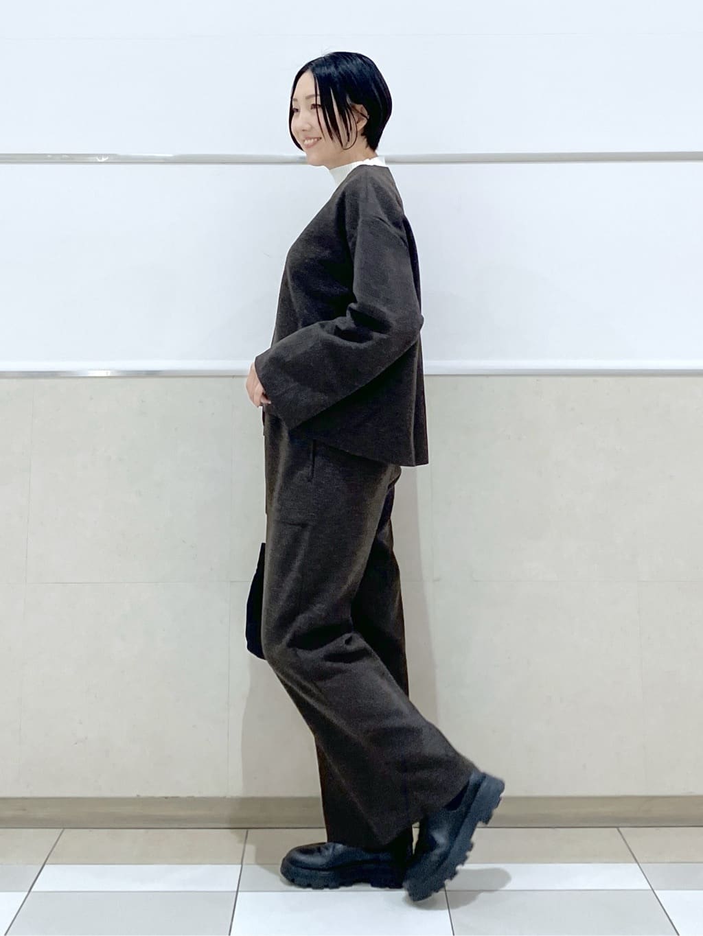 eriko さんの「Dessin｜【洗える】リブタートルネックニット」を使ったコーディネート