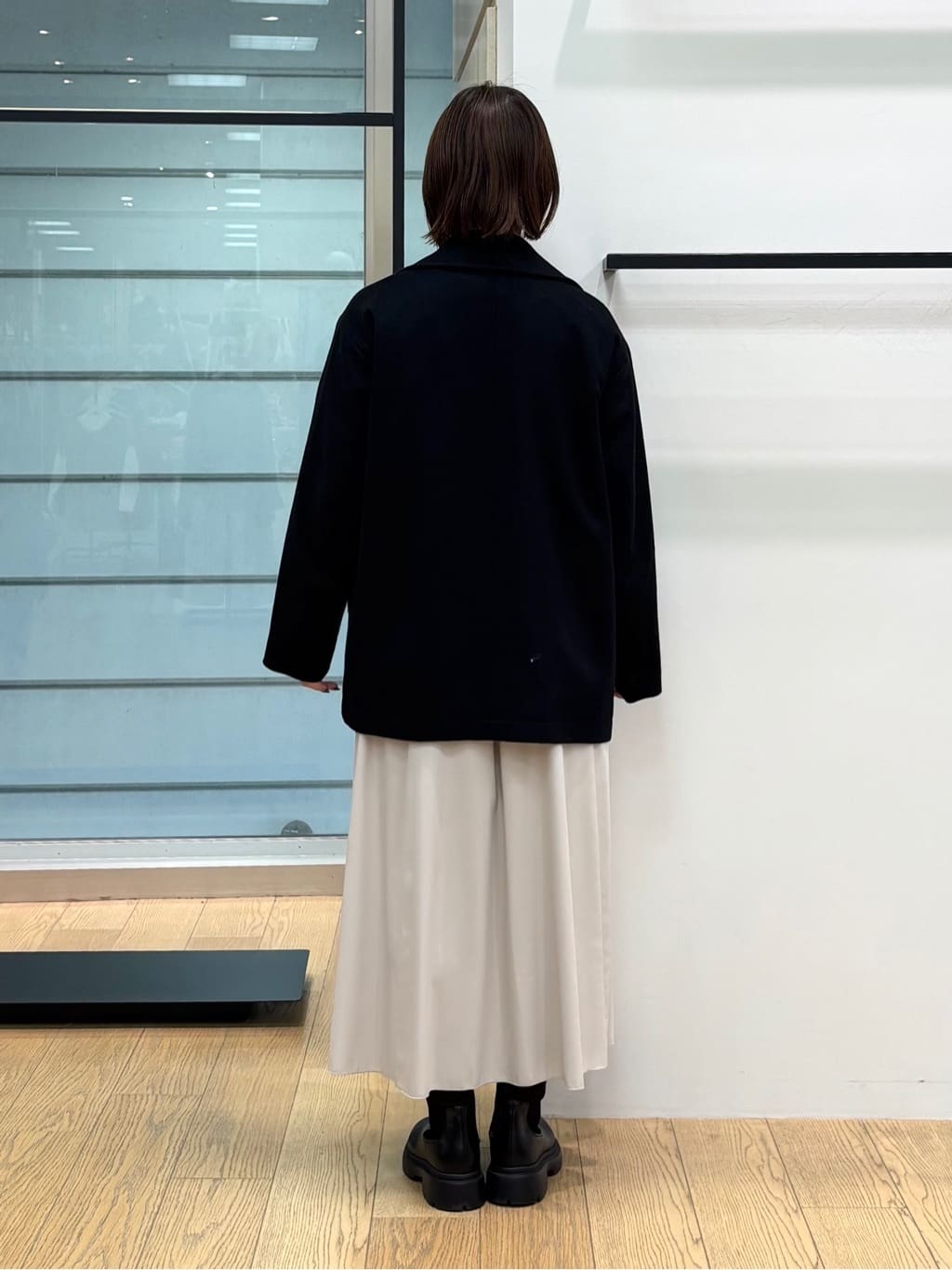 asamiさんの「INDIVI｜【洗える】ケーブルデザイン ラウンドヘムニット」を使ったコーディネート