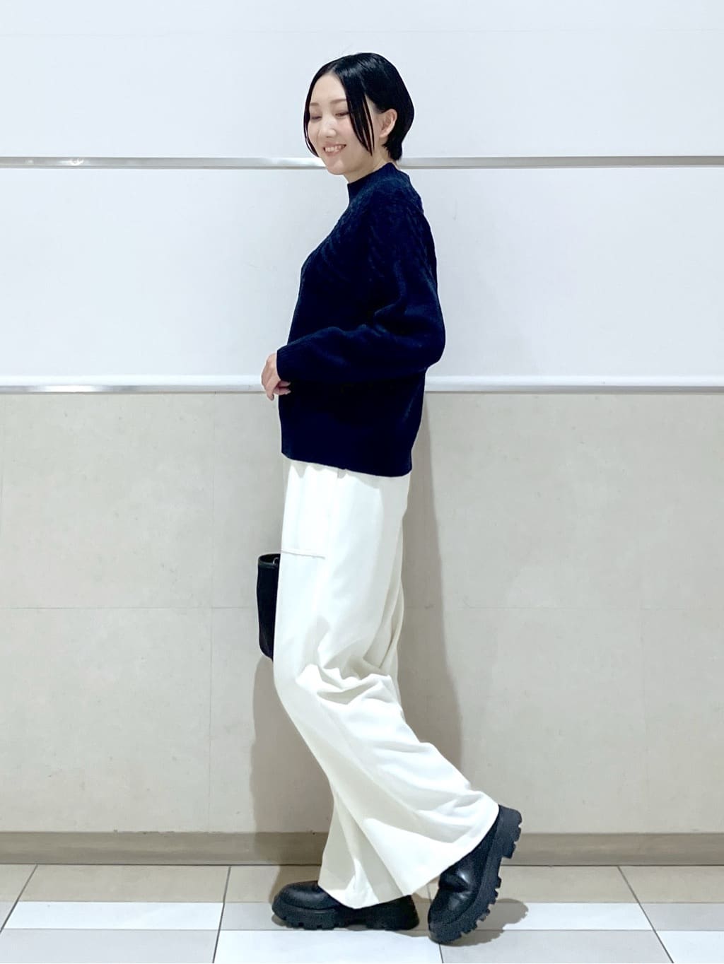 eriko さんの「Dessin｜【裏地付き/洗える】コンフォートワイドパンツ」を使ったコーディネート