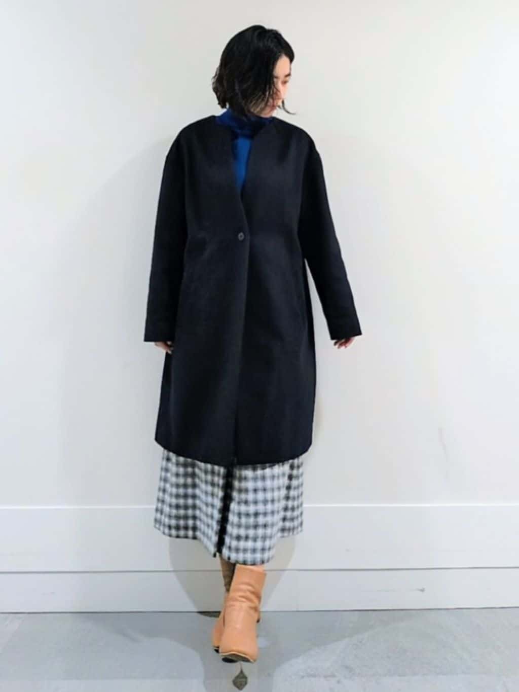 ミズタさんの「UNTITLED｜【洗える/アンサンブル可能/ウール100%】リブタートルネックウールニット」を使ったコーディネート