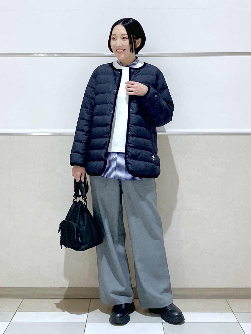 eriko さんの「Dessin｜【撥水・2WAY】ミュラーダウンコートミドル丈」を使ったコーディネート