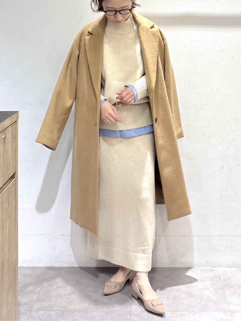 たけねぇさんの「OPAQUE.CLIP｜カシミヤブレンドウールチェスターコート」を使ったコーディネート