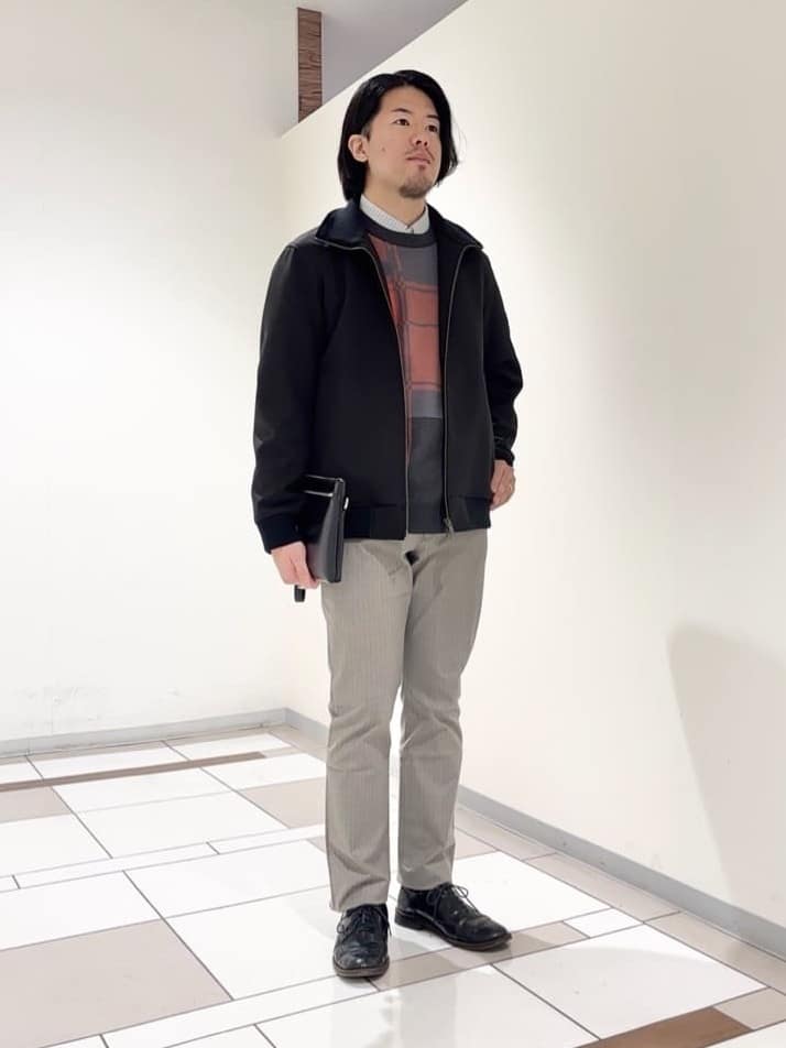 及川さんの「TAKEO KIKUCHI｜【JUST ONE LAYER】ダウンファブリック ジップアップ リブ ブルゾン」を使ったコーディネート