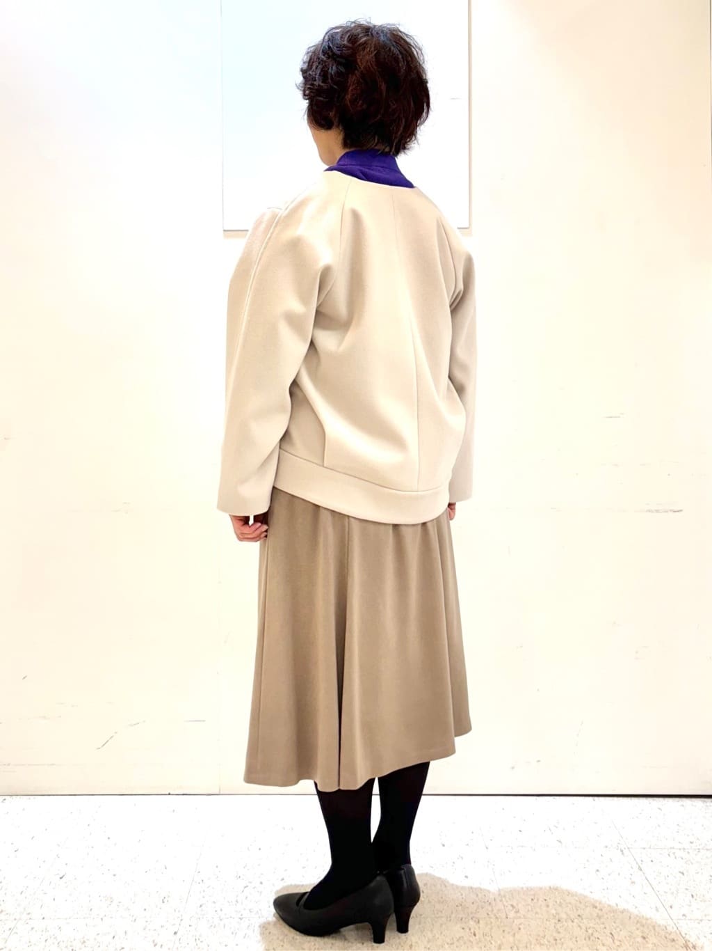 ヤスコさんの「Reflect｜【ゆったりシルエット】ジャージメルトンコクーンジャケット」を使ったコーディネート