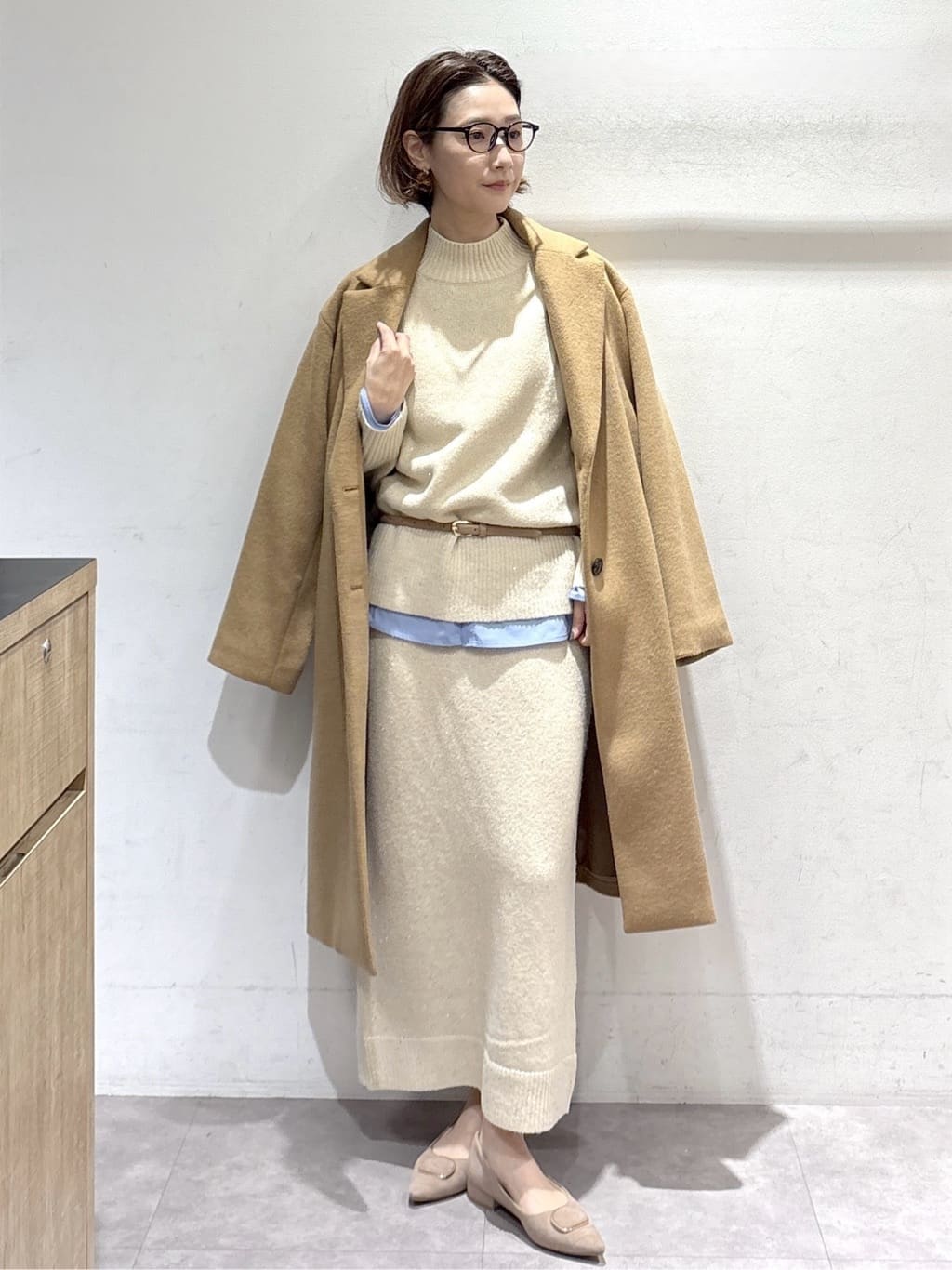 たけねぇさんの「OPAQUE.CLIP｜カシミヤブレンドウールチェスターコート」を使ったコーディネート