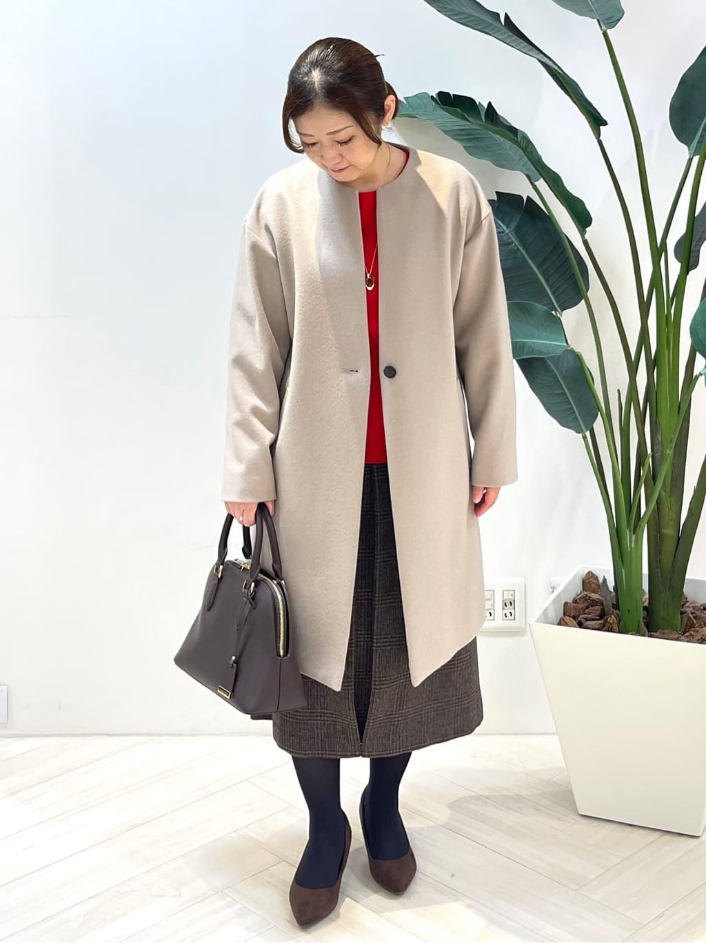 Tomoさんの「UNTITLED｜【アンサンブル可/洗える】ウールミラノリブニット」を使ったコーディネート