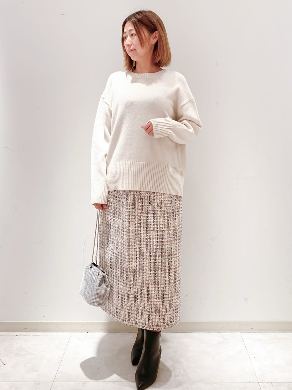 miさんの「index｜カシミヤブレンドウールミドルピーコート」を使ったコーディネート