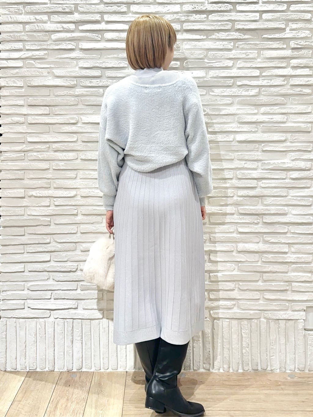Hana...eさんの「index｜ラメフェザープルオーバーセット ニットワンピース【洗濯機OK】《XS～LL》」を使ったコーディネート