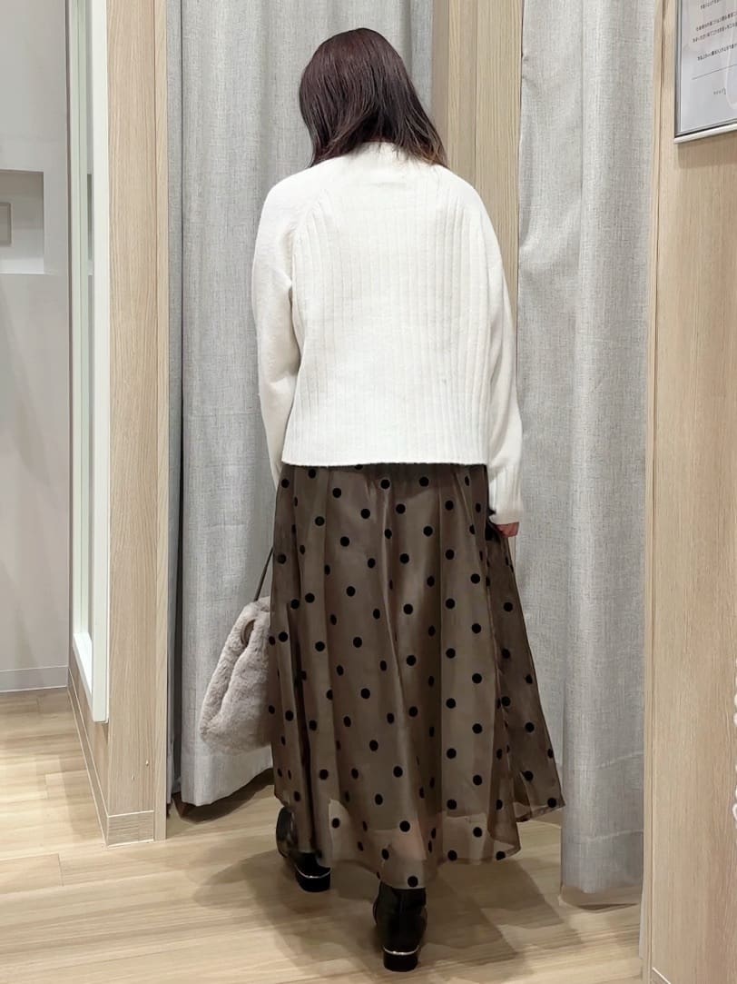 Fumikaさんの「grove｜【洗える】バックリブ切替ニット」を使ったコーディネート