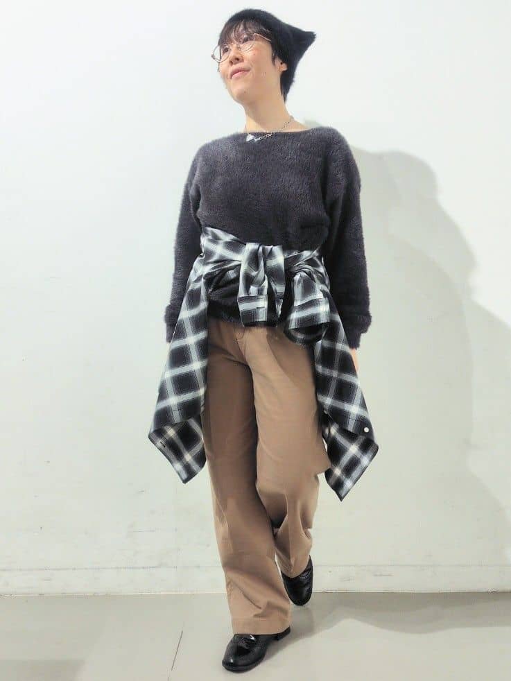 kodamaさんの「THE SHOP TK｜【即戦力/軽羽織】チェックドルマンシャツ」を使ったコーディネート