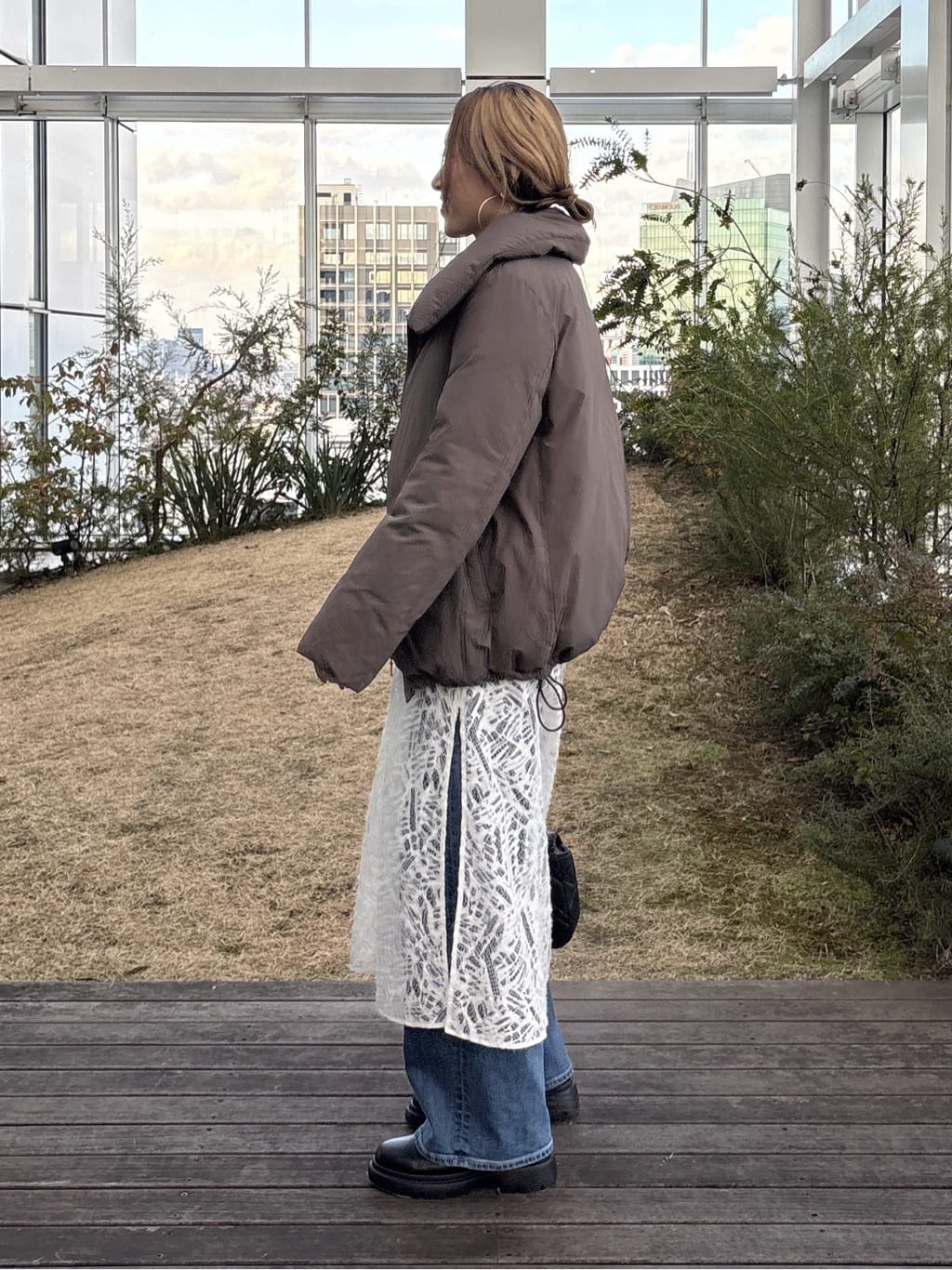 kotakiさんの「INDIVI｜【撥水／洗える／デザイン衿】ステッチレス ショートダウンコート」を使ったコーディネート