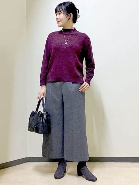  beni_gingerさんの「Reflect｜アーガイル柄ハイネックニット」を使ったコーディネート