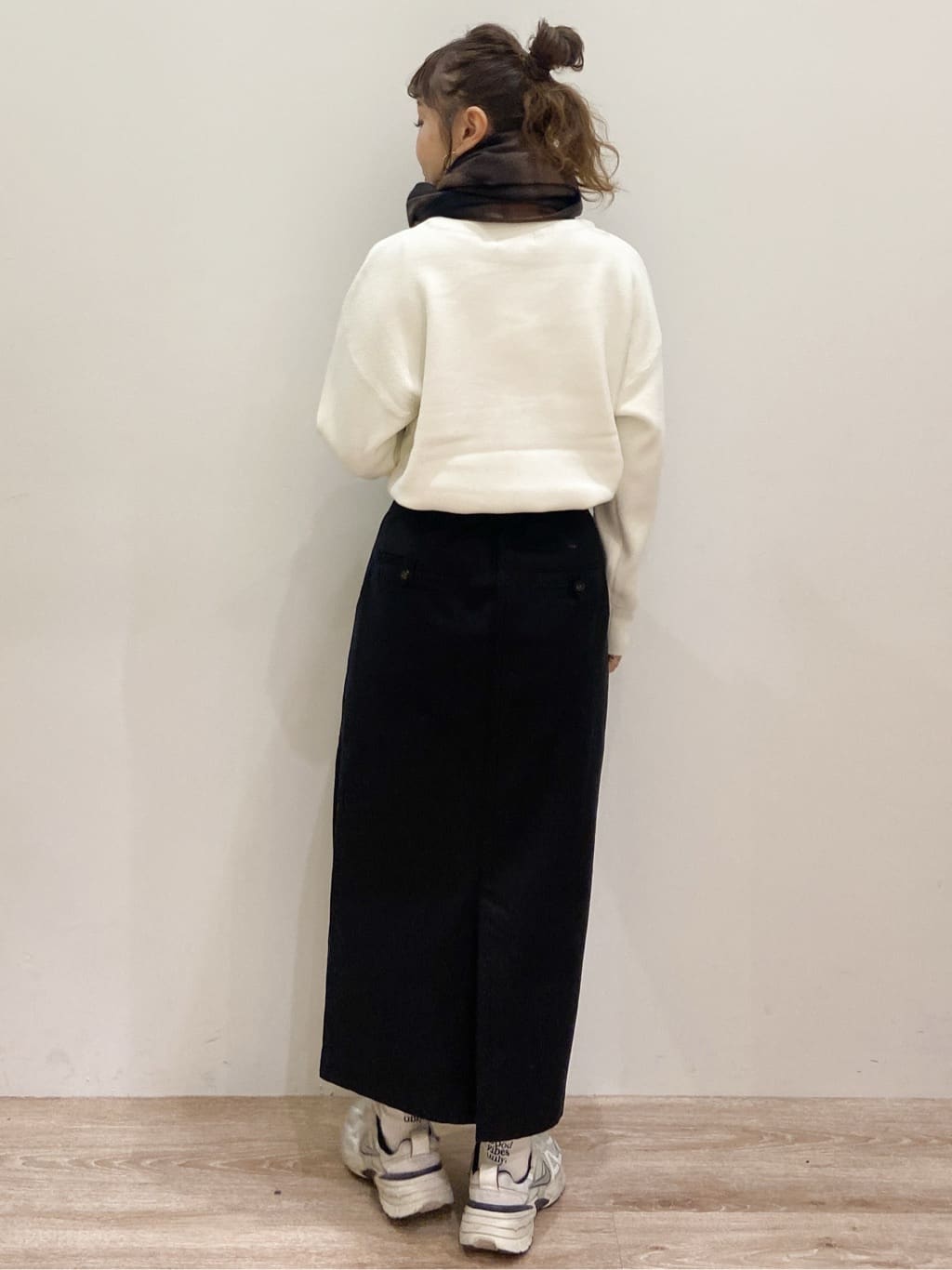 risayanさんの「OPAQUE.CLIP｜サイド編地切替ニットトップス／セットアップ対応【洗濯機OK】」を使ったコーディネート