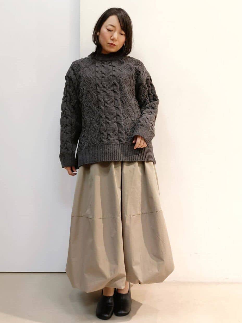 あんさんの「THE SHOP TK｜【すっきり見えシルエット】上品ふわもこ中綿ブルゾン」を使ったコーディネート