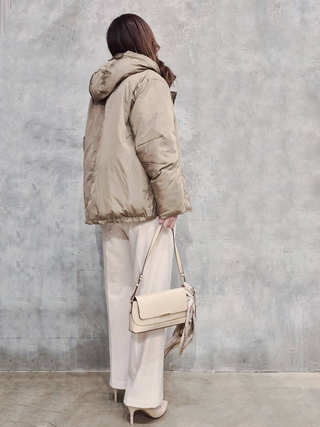 ひさえさんの「THE SHOP TK｜【ぎゅっとされているような暖かさ】撥水中綿ブルゾン」を使ったコーディネート