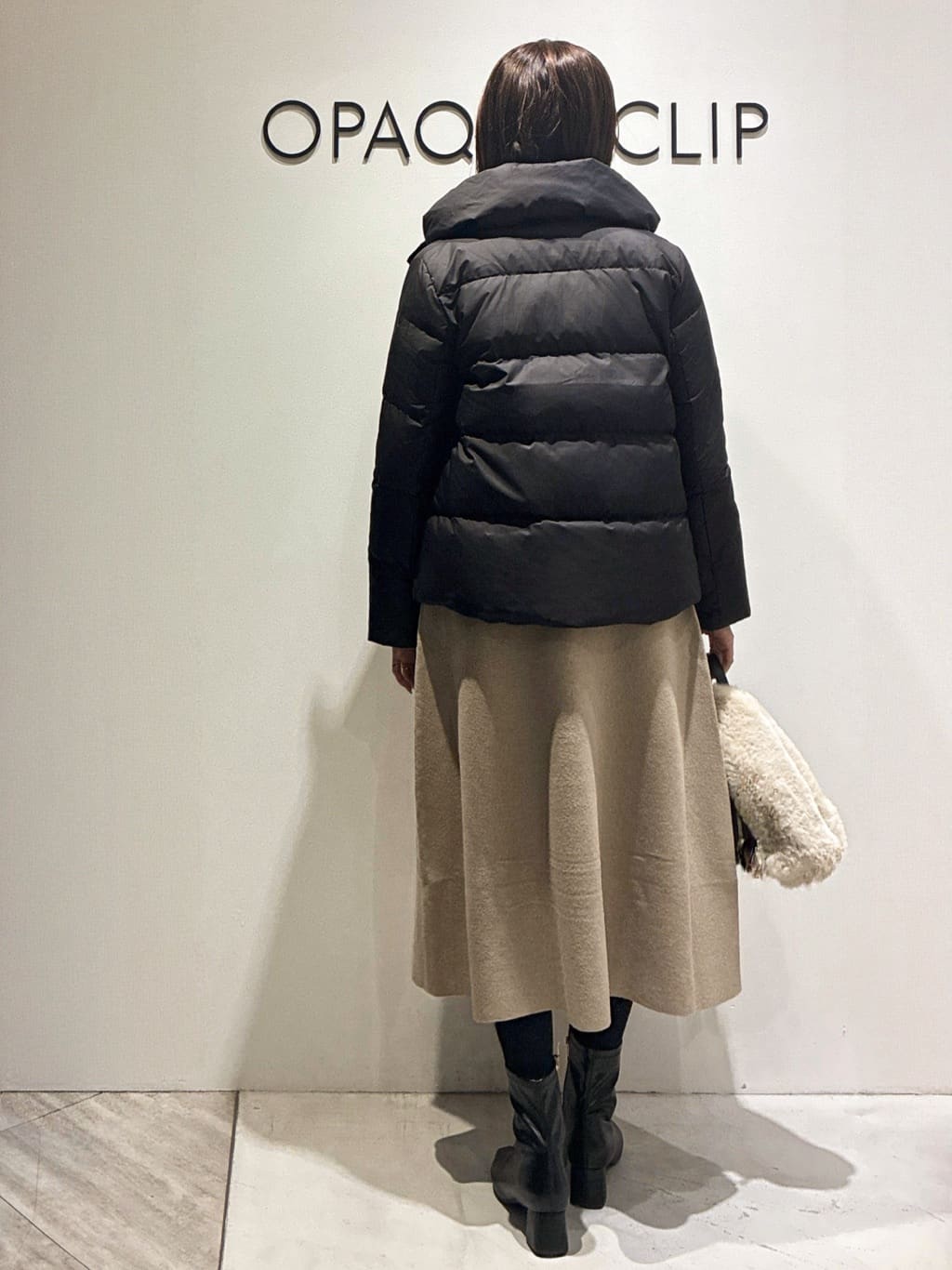 もんちゃんさんの「OPAQUE.CLIP｜サイド編地切替ニットトップス／セットアップ対応【洗濯機OK】」を使ったコーディネート