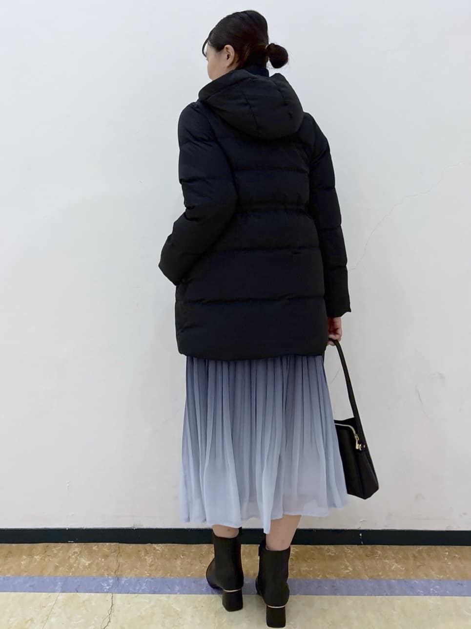 akariさんの「index｜KAWADAダウンドロストミドルコート【撥水／洗濯機OK／2WAY／静電気防止裏地】《XS～3L》」を使ったコーディネート