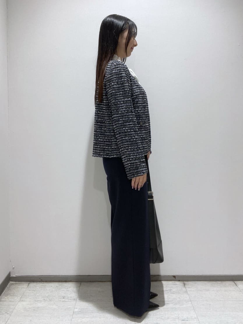 meiさんの「INDIVI｜ジオメプリントボウタイブラウス」を使ったコーディネート