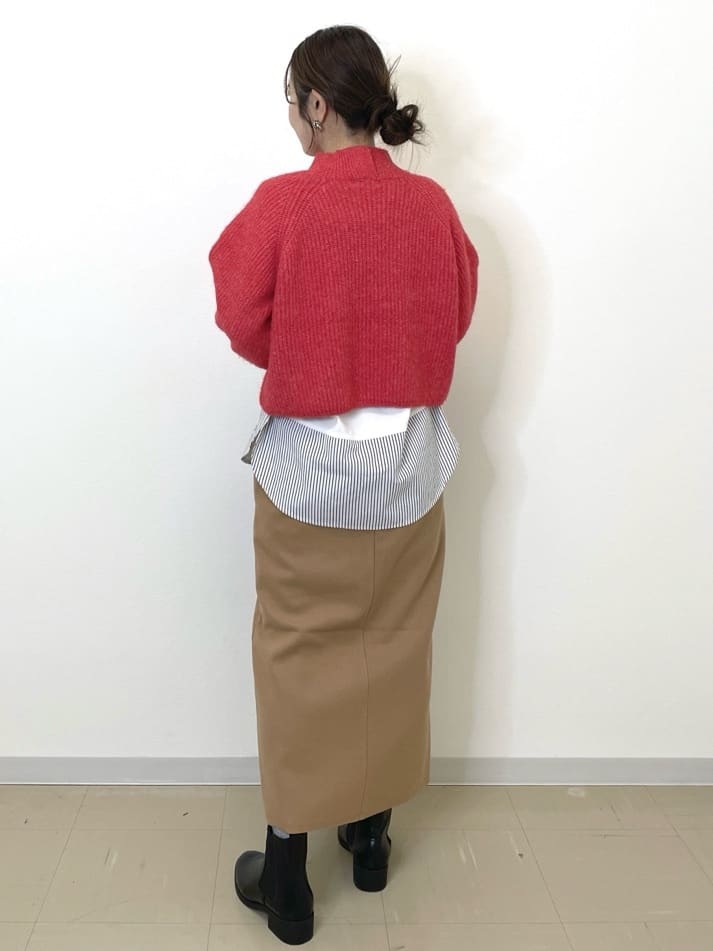 Akiさんの「OPAQUE.CLIP｜MIXミドルゲージショートあぜニット【洗濯機OK】」を使ったコーディネート