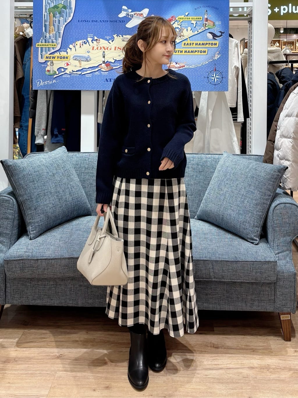 yuinaさんの「Dessin｜【撥水・2WAY】ミュラーダウンコートミドル丈」を使ったコーディネート