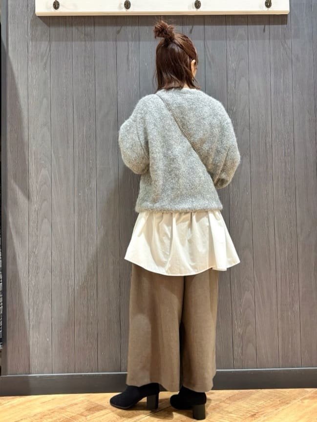 meiさんの「SHOO･LA･RUE｜【着丈選べる/S-LL】スタイルアップが叶う ベルト付きワイドパンツ」を使ったコーディネート