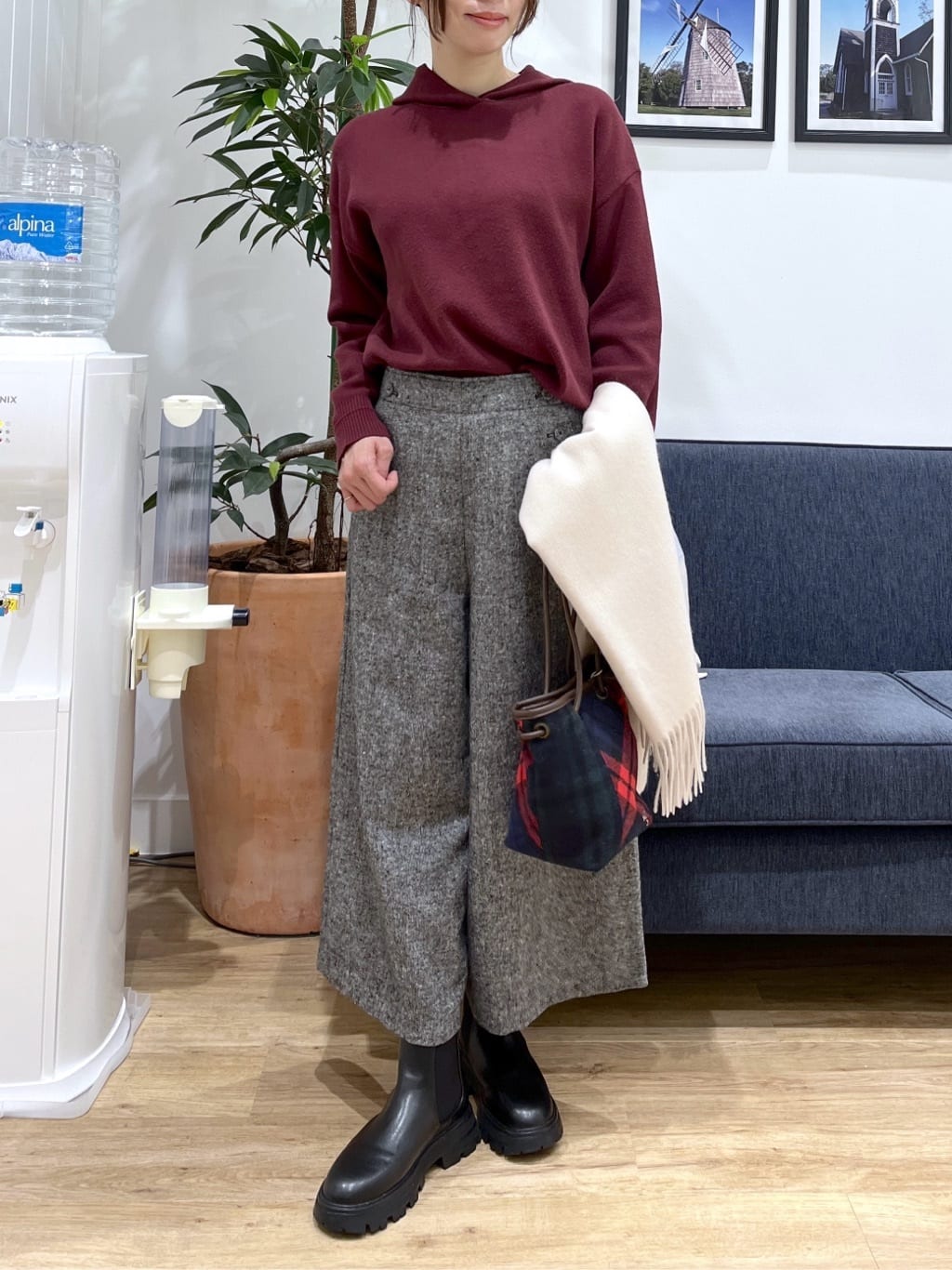 canaさんの「Dessin｜【洗える／体型カバー】ちょうどいいニットパーカ」を使ったコーディネート