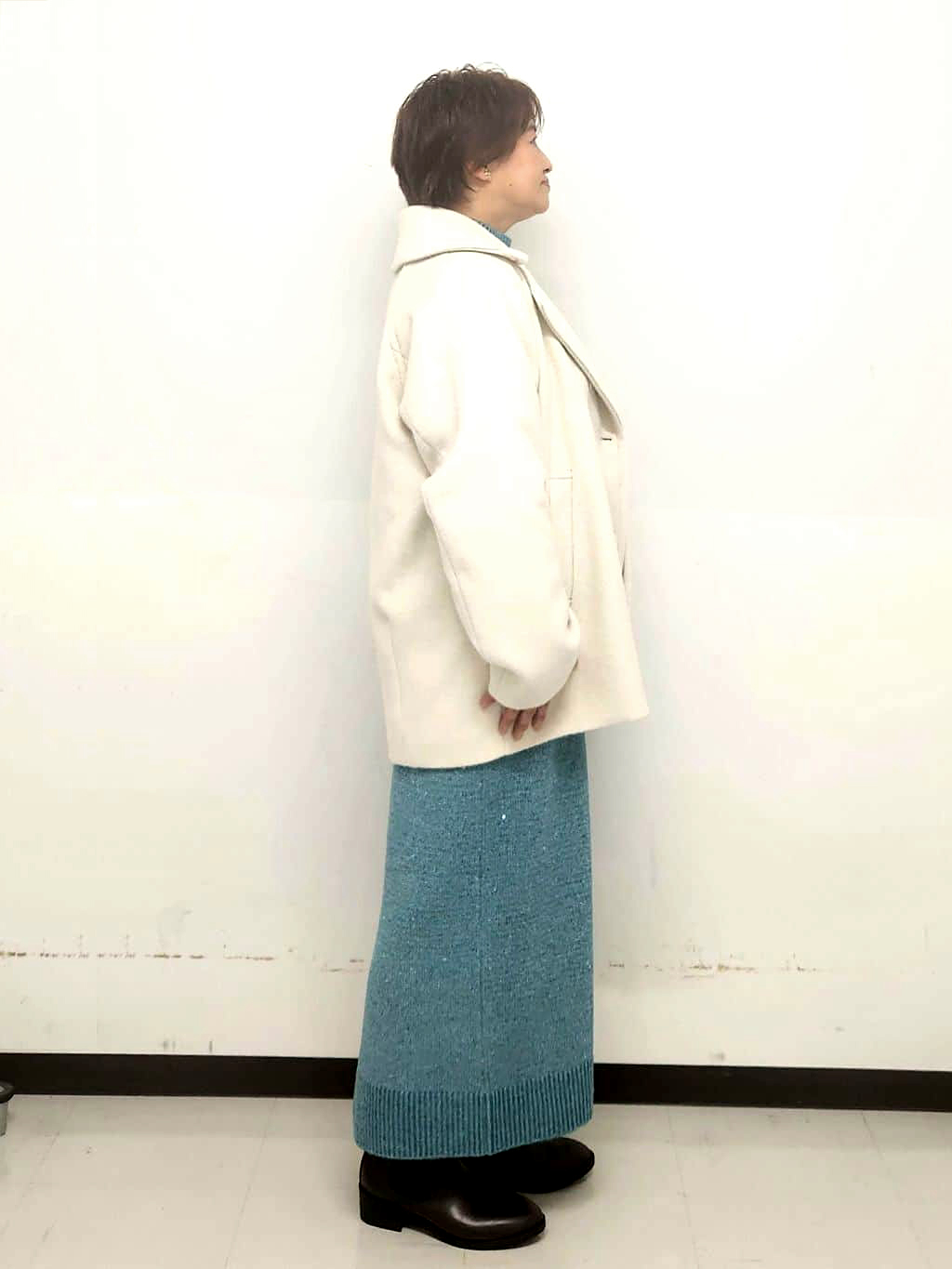 メイポンさんの「OPAQUE.CLIP｜カシミヤブレンドウールミドルピーコート」を使ったコーディネート