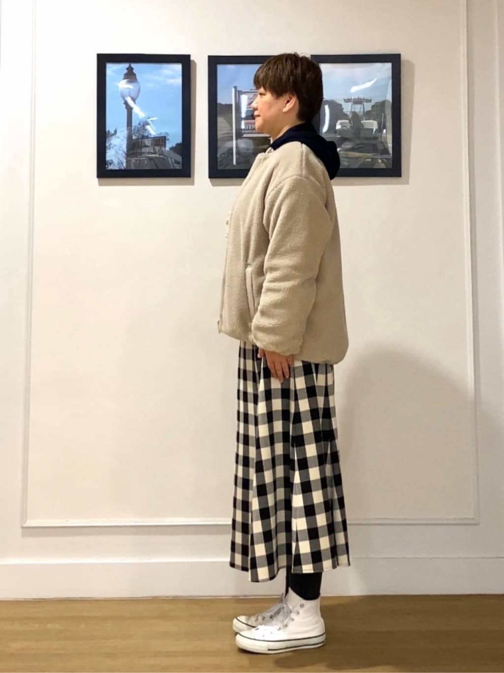Hiroさんの「Dessin｜【2WAY】リバーシブルタフタボアアウター」を使ったコーディネート